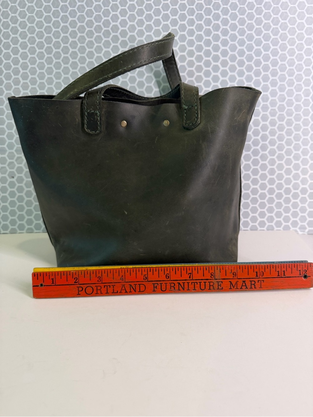 Portland Leather Goods green tote! - Picture 8 of 8